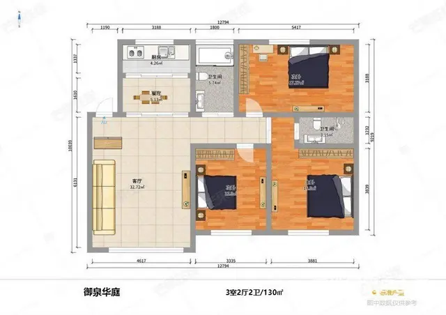 尚品总校学区，南北通透，园区中心，不把不临， - 图片 12
