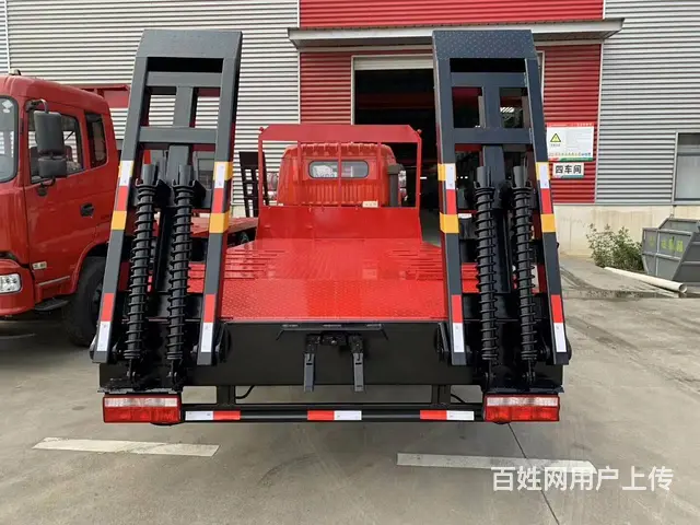 东风福瑞卡单桥平板车锡柴140马力拖12吨挖机板车 - 图片 3